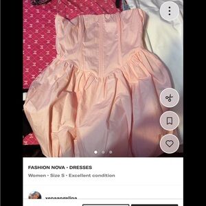 Fashion Nova Blush Strapless Dress